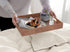 Countertop, 16.2 12.2 2 inches, HofferRuffer Rectangle Serving Tray with Hole Handles for Coffee Table, Breakfast, Tea
