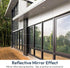 rabbitgoo Window Privacy Film One Way Tint, Static Cling Sun Blocking Anti-UV Glass Door Window Cover, 17.5 Inch X 6.5