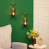Set 2 Candle Sconces Decorative Wall Art of Black - Hurricane Candle Wall Sconce Decor Iron Two Candle Holders Modern
