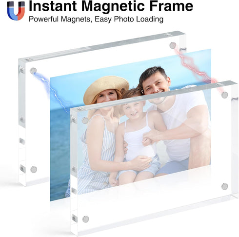 5x7, 1 Pack 5x7 5 7 5x7 HOUSE DAY Acrylic Picture Frames Magnetic Picture Frame, Double Sided Clear x Photo Frame