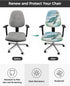 Sea Turtle Computer Office Chair Cover, Vintage Blue Ocean Turtle Design, Stretchable Removable Slipcover