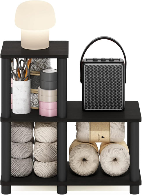 Furinno Turn-N-Tube Espresso/Black Decorative Shelf