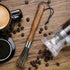 3PCS Professional Coffee Brush Set: Natural Boar Bristles, Black Walnut Handle, Espresso Machine Cleaning Tool.