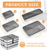 Hushee 9 Pack 304 4 Bacon Cheese Container for Refrigerator, Stainless Steel Airtight Deli Meat Container, Dishwasher