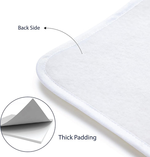 Encasa Homes Ironing Mat/Pad (Small 28"x20") with 3mm Padding & Silicone Iron Rest for Steam Pressing