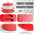 2 in 1 Aidacom Microwave Mat & Food Cover, Multi-use Silicone Trivet, Pot Holders, Drying, Baking, Red