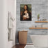 Funny Bathroom Canvas Wall Art, Aesthetic Poster 12x16in Framed Vintage Humorous Classical Oil Painting