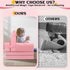 ORWIPO Cozy Unicorn Kids Sofa Bed with Removable Washable Cover & Hook and Loop Backrest Foldable Toddler Chair