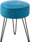 WROCFURSTAR Velvet Ottoman,Vanity Stool,Dressing Table Seat with Metal Leg Vanity Chair for Bedroom,