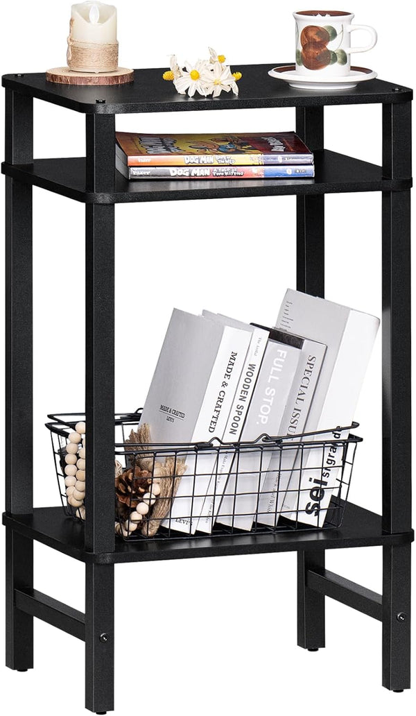 YUFAM Side Table End Table Tall Night Stand 3-Tier for Living Room