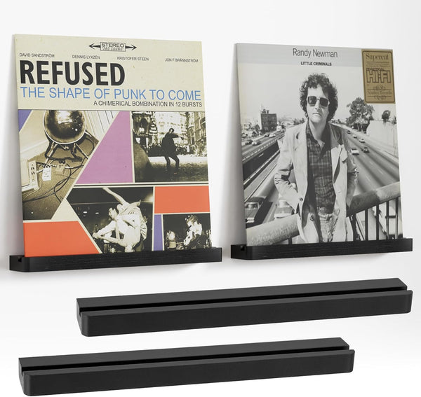 Axeman Wood Vinyl Record Shelf Wall Mount, Floating Shelves for LPs, CD,