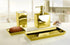 Glamour Chic Porcelain Soap Dispenser, Gold, 5.83" t X 3.86" w