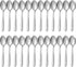Pleafind 24-Pcs Silver Dinner Spoons Set, 7.4 Inch Stainless Steel Silverware for Home, Kitchen, Restaurant, Dishwasher