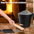 FEED GARDEN 3.5 Gallon Mini Ash Bucket with Lid, Shovel, Broom, Iron Metal Bucket for Fireplace Fire Pits, Indoor