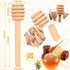 60Pcs 3 Inch Honey Dipper Sticks - Wooden Honey Dipper, Mini Honeycomb Stick, Honey Stirrer Stick for Jar Dispense