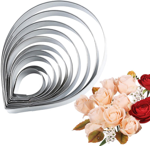 10 pcs Austin Rose Cutter Set, Fondant Decor Kit for Cake Decorating