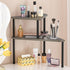 Weenson Bathroom Counter Organizer, 2 Tier Bathroom Sink Organizer for Makeup and Toiletries, Rustic Grey