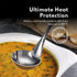New Star Foodservice Mars Collection, 12.8-Inch Stainless Steel Hammered Hollow Handle Serving Spoon