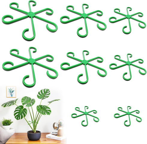 Yiqianhome 8PCS Climbing Plant Stem Supports 4 Sizes, Reusable Plastic Stakes Indoor/Outdoor Garden