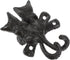 HOMSFOU 2pcs Cast Iron Cat Hook, Decorative Wall Mount Hook for Coat and Key Holder