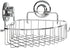 Corner Shower Caddy with Suction Cups and 3M Adhesive Mounting Discs, Stainless Steel Basket for Bathroom Storage