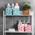 Anyoifax Portable Shower Caddy, Plastic Basket with Wood Handle, Divided Storage Organizer for Bathroom, Dorm, Kitchen