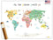 Oh the Places You'll Go Illustrated Kids World Map, 24x17”, Vibrant Educational Wall Decor with Animals