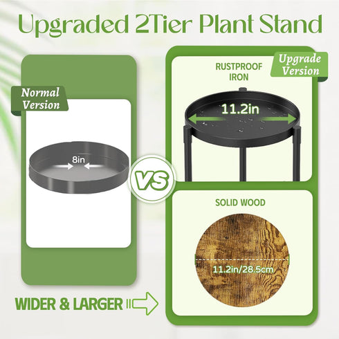 2 30 Inch iDavosic.ly Tier Corner Plant Stand Indoor, Tall Vertical Metal Flower Heavy Duty Pot Holder Shelf Outdoor