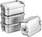 Stainless Steel 4-Pack Food Storage Containers Set, Reusable Metal Lunch Boxes with Lids, 550 ml, BPA-Free