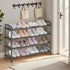 Aniston 17.6"-32" 4 Closet, Expandable Shoe Rack, Adjustable Small Shoe Rack, Tier Metal Shoe Shelf for for Entryway