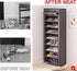 9 Closet Calmootey Tier Shoe Rack Organizer,Portable Shoe Shelf with Nonwoven Fabric Cover