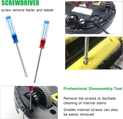 Vacuum Attachments Accessories for Robot Vacuum Cleaner, Cleaning Brush Roll Replacement Parts, Tool Kit for Vacuums