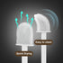 HygieX Pack 2 Set Silicone Toilet Brushes & Holders of Long Non-Slip Handle, Flexible Bristles for Easy Cleaning Modern