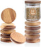Oui Yogurt Jar Lids | 12 Pack Natural Wooden Lids for Oui