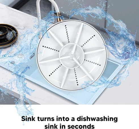 Ultrasonic USB Dishwasher for Fruit and Vegetables: Household Small Dishwasher for Home, Trip, Apartment, Green