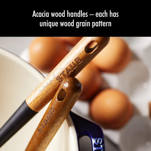STAUB Silicone Spatula Turner, Perfectly Angled for Lifting Pancakes, Durable BPA-Free Matte Black Silicone