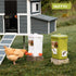 Set, 3 Gallon/26 LB 10 MAYKI Chicken Feeder and Waterer No Waste Poultry Feeding System with Hanging Option, Automatic