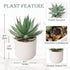 Briful Succulents Plants Artificial for Home Decor, Realistic Potted Fake Agave Plant, Cute Aloe Maguey Faux Plant