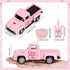 Hooqict Pink Valentines Day Mini Metal Truck with Flower Basket Romantic Love Heart Truck for Valentine's Day Gifts