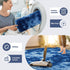 5x8 HQAYW Area Rugs for Living Room, Tie-Dyed Navy Blue Ultra Soft Fluffy Washable Non-Slip Rug, Plush Shaggy Modern