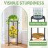 2 KMOTASUO Tier Black Plant Stand Indoor for Large Tall Heavy Duty Planter, Multiple Sturdy Metal Flower Corner Rack
