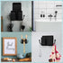 Jetec 6 Pieces Wall Mount Phone Holder Self-Adhesive Wall Beside Organizer Storage Box Plastic Charging Phone Stand Remote Wall-Mounted Phone Brackets Holder for Bedroom (Black)
