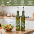 Set 17oz/500ML COOLMI Oil and Vinegar Dispenser - Premium Glass Olive Oil Dispenser Bottles for Kitchen, Oil Dispenser