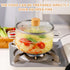 WHJY 56oz Small Glass Cooking Pot with Lid, Heat Resistant Borosilicate Glass Simmer Pot, Soup Pot