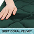 OLANLY Memory Foam Bath Mat Rug 30x20, Ultra Soft Non-Slip Absorbent Bathroom Carpet for Floor, Dark Green