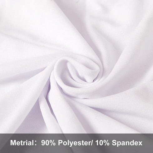 bricia 12 PCS White Stretch Spandex Folding Chair Slipcovers, Dining Room Chair Covers Stretch Chair Slipcovers