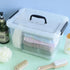 1-Pack Clear Plastic Storage Box with Handle and Lid - 10 L Latch Box