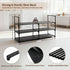 Gmrithaf 3 Closet,Entryway,Dorm,Garage,Corridor, 33.8" 3 Shoe Rack - Tier Shoe Organizer Storage Rack with Metal Tubes