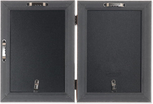 Lawrence Frames 4x6 Hinged Double Sutter Picture Frame, Burnished Gold
