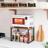 MARTY Kitchen Countertop Organizer Cabinet Shelf, 17.3x12.6 Spice Racks for Microwave Oven Storage, Rustic Brown